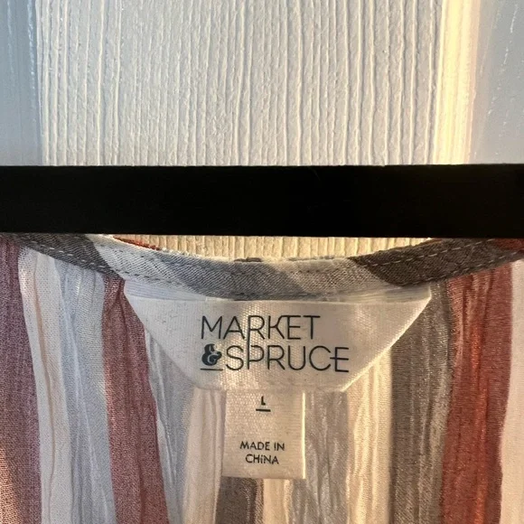 NWOT Market & Spruce Multicolor Striped Dress Size L - Picture 3 of 7